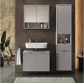 Szafka łazienkowa szary 40x35x190 eliza