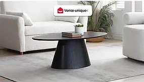 Stolik kawowy z MDF - Czarny - ANTELADA