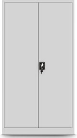 Dwudrzwiowa szafa aktowa z sejfem Tomasz 90x45x185 cm szara