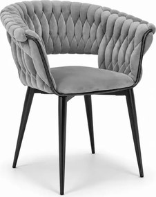 Ekskluzywne krzesło designerskie Monna z aksamitną tapicerką velvet na złotych lub czarnych nogach