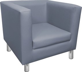 Fotel Monaco tkanina Eko-skóra : Kolor nogi - Chrom, Kolor tkaniny - EKO-SKÓRA - 22D, Wysokość nogi - 15 cm