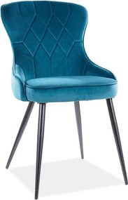 Pikowane krzesło z niskimi podłokietnikami Lotus Velvet