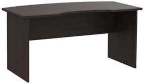 Ciemnobrązowe długie biurko do pracy wenge - Lezi