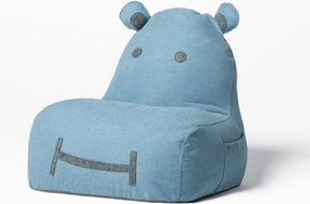 Pufa w zgaszonym odcieniu niebieskiego HIPPO