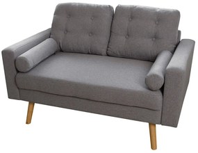 Szara sofa 2-osobowa MANDI VELVET