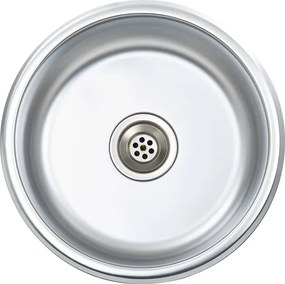 Okrągły zlew kuchenny z sitkiem i syfonem L1-M11