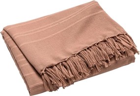 Bawełniana narzuta w kolorze terakoty 180x220 cm Lilia – douceur d'intérieur