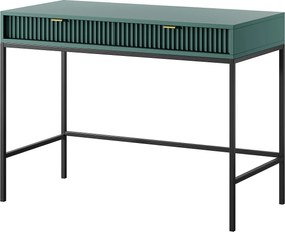 Toaletka: 2 szuflady, Labrador, stelaż czarny, 104 x 78 x 50 cm, uchwyty złote