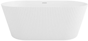 Wanna wolnostojąca ryflowana - 255 l - 149 x 73 x 58 cm - Biały mat - Akryl - COBIANA