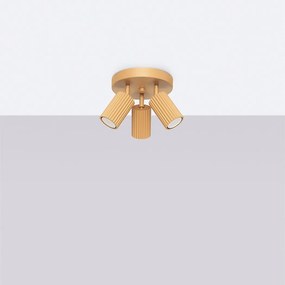 Lampa sufitowa minimalistyczny Gloow, aluminium - 3 źródło światła 4000K - L.19.5 x H.18 cm - złoty