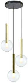 Lampa potrójna wisząca złota C6-C03