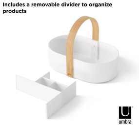 Biały organizer łazienkowy Bellwood – Umbra