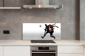 Szkło do Kuchni na Ścianę Mężczyźni w Trakcie Gry