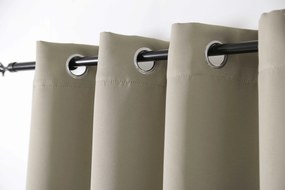 Beżowa zasłona OXFORD 140x250 cm Zawieszanie: Metalowe pierścienie