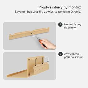 Półka wisząca JOANNE 700 mm, Fresh Style: beżowa