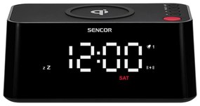 Sencor SDC 7600 Qi zegar z ładowarką, czarny
