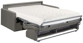 Kanapa 2-osobowa rozkładana z weluru CALIFE - Kolor zielony - Łóżko 120  cm - Materac 18 cm