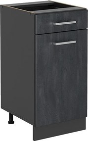 Szafka dolna do kuchni czarny beton 40x46x81.6 r-line
