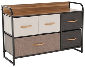 Komoda z szufladami z tkaniny HAZEL TYP 4, brązowy, S