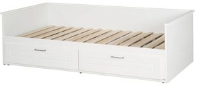 Białe łóżko ze schowkiem ze stelażem 90x200 cm Felicia – Roba