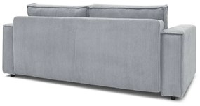 Jasnoszara sztruksowa rozkładana sofa 245 cm Nihad – Bobochic Paris