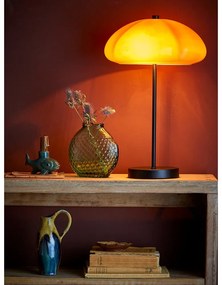 Lampa stołowa w kolorze ochry ze szklanym kloszem (wysokość 46,5 cm) Kinoko – Bloomingville