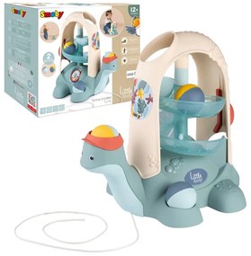 Smoby little żółw do ciągnięcia ze zjeżdżalnią dla piłeczek 12m+