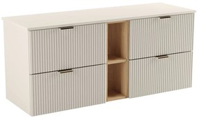 Szafka pod umywalkę z 4 szufladami kaszmirowy + orzech D7-B56