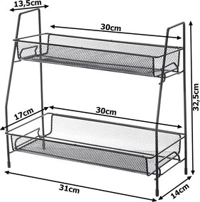Organizer do kuchni TALORO 31x32,5 cm, czarny