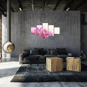 Obraz - Różowe kwiaty (125x70 cm)
