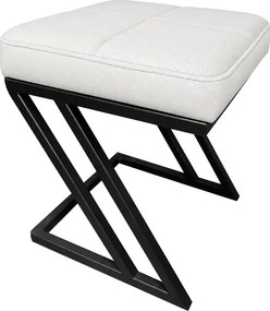 Pufa ZETA LOFT ławka taboret podnóżek metal eko-skóra D10