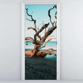 Fototapeta na drzwi - Wypłynęło na plaży (95x205cm)