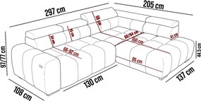 Narożnik BULL L Lewostronny z Elektryczną Regulacją EDEN 21 WERSAL