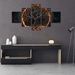 Obraz – Drzewo życia w lawie I. (125x70 cm)