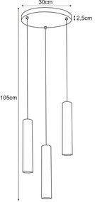 Czarna lampa wisząca sople - S862-Polvi