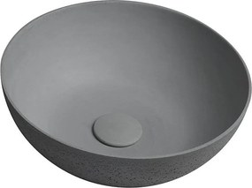 Sapho - Umywalka nablatowa FORMIGO, śr. 39 cm, beton/matowy szary