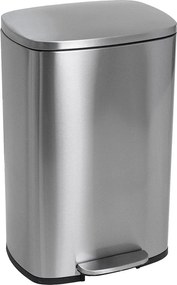Kosz na Śmieci z Pedałem Inox ADMIRAL srebrny 50L