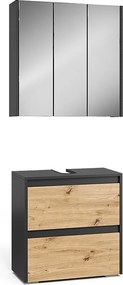 Zestaw mebli łazienkowych antracyt/artisan 60.1x30.1x62 majest