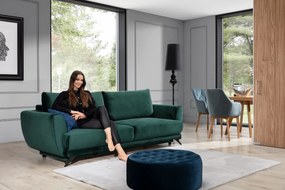 Sofa rozkładana z funkcją spania MEGIS VELVET granatowa ELTAP