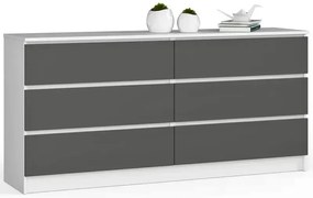 Nowoczesna Komoda Biały Z Szufladami + Grafit M7-Z19