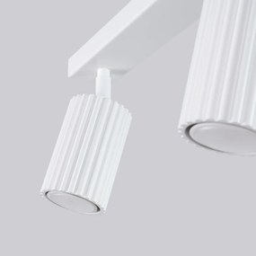 Listwa oświetleniowa 3-punktowa KARBON 3L biała ryflowana SOLLUX  LIGHTING