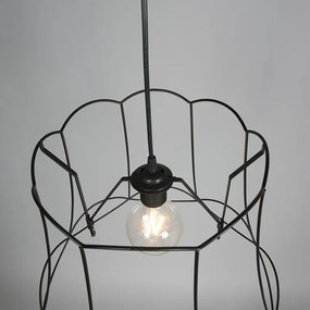 Klosz metalowy czarny 45/36 - Granny Frame Retro