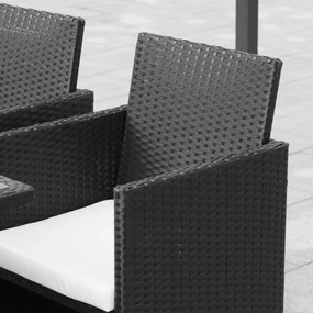 Outsunny 9-cz. komplet ogrodowy stół z krzesłami z technorattanu zestaw wypoczynkowy szary