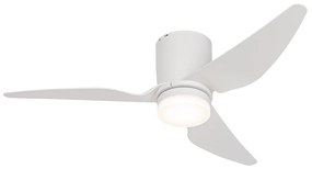 Wentylator sufitowy z lampą biały 123 cm z LED z możliwością ściemniania z pilotem - Patty Nowoczesny Oswietlenie wewnetrzne