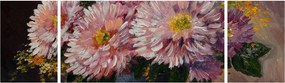 Obraz - Obraz olejny, Kwiaty w wazonie (170x50 cm)