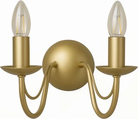 Podwójny kinkiet klasyczny, kolor złoty Bartez podwójny