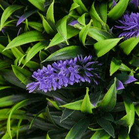 HOMCOM Drzewka Lawendowe, Zestaw 2 szt., Sztuczna Roślina, z Cementową Donicą, Ø15x70 cm, Zielony