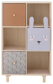 Naturalny regał dziecięcy z litego drewna paulowni 55x89,5 cm Calle – Bloomingville Mini