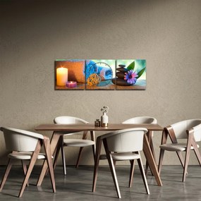 Obraz - Relaksujący masaż malarski (z zegarem) (90x30 cm)