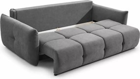 Kanapa Tetrin – nowoczesna sofa z funkcją spania, pojemnikiem na pościel i poduchami oparciowymi